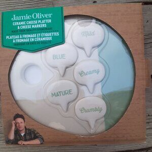 Jamie Oliver Ceramic Cheese Platter and Cheese Markers